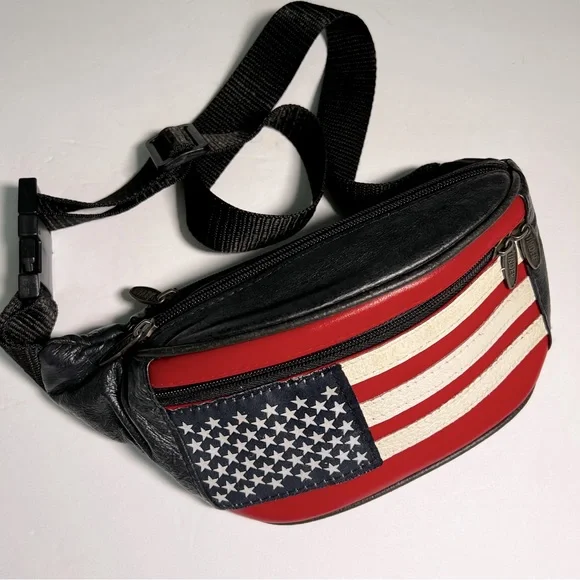 TINDER American Flag Fanny Pack Sling Bag Waist Bag Unisex Patriotic USA - Picture 7 of 7